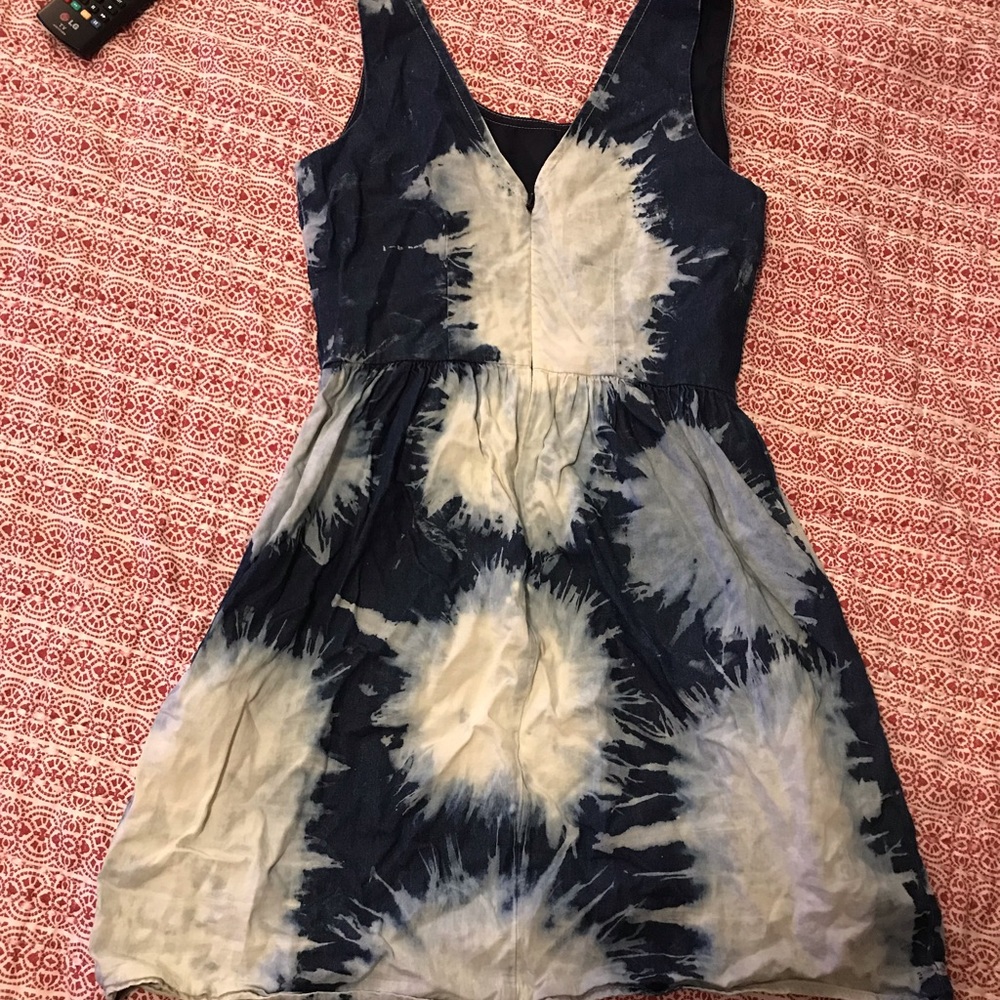 Tie dye denim dress